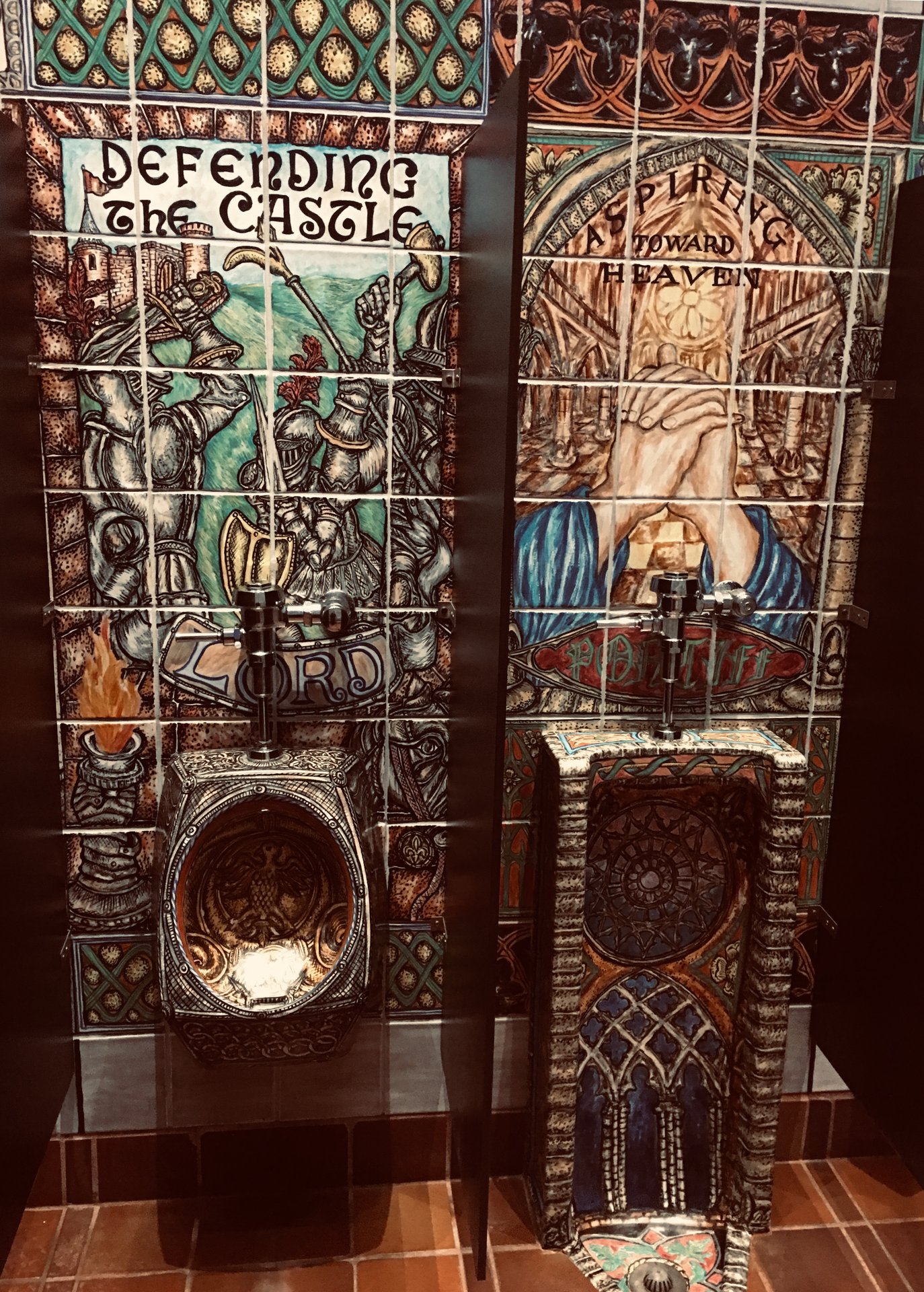 It seems criminal to urinate on the art, but it